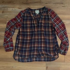 Maeve plaid top